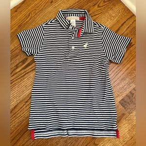 The Beaufort Bonnet Company Navy and White Striped Polo